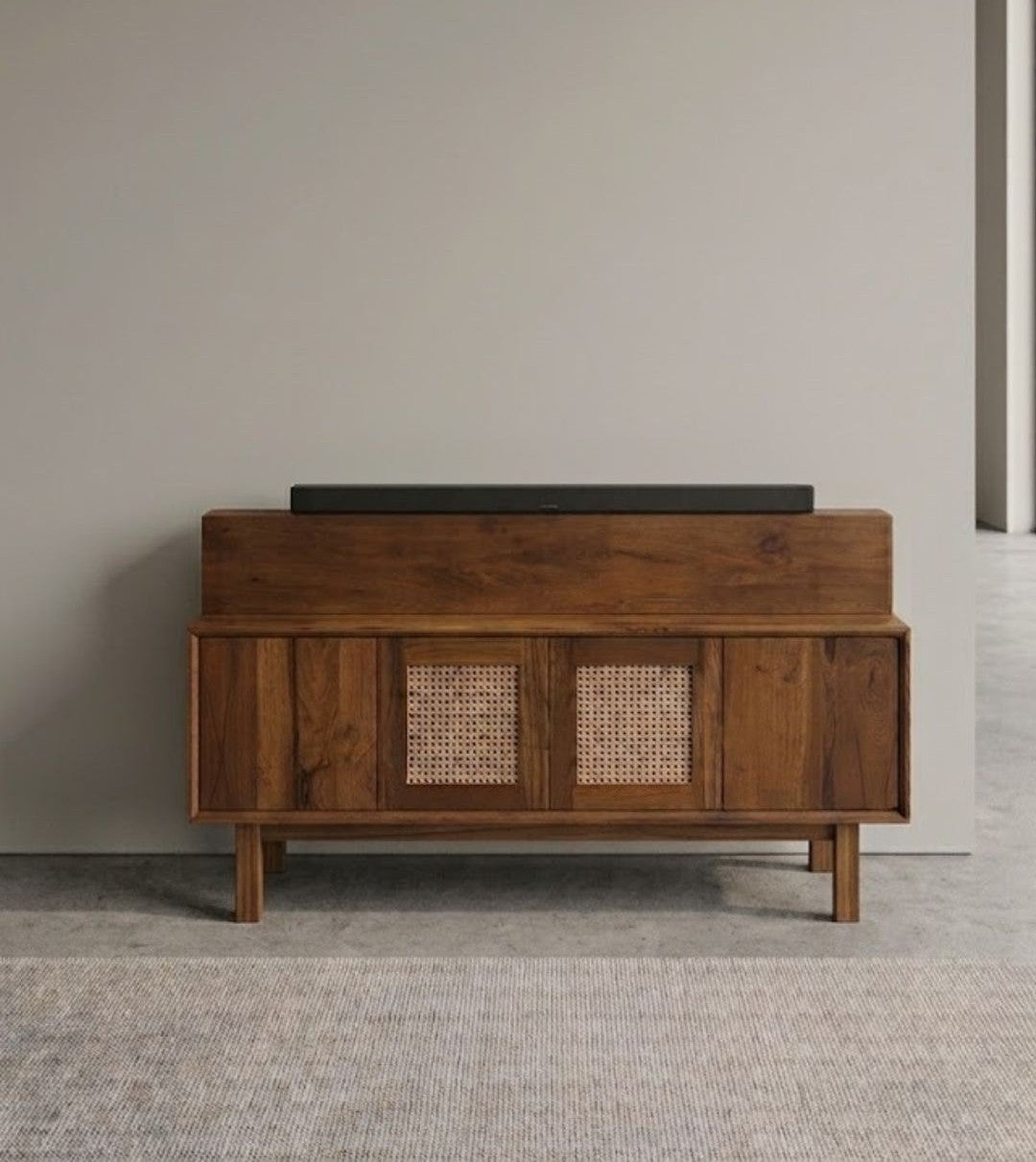Rattan Teakwood Cabinet