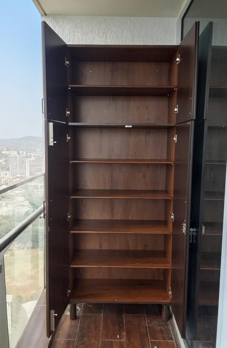 Bespoke Teakwood Balcony Storage Unit