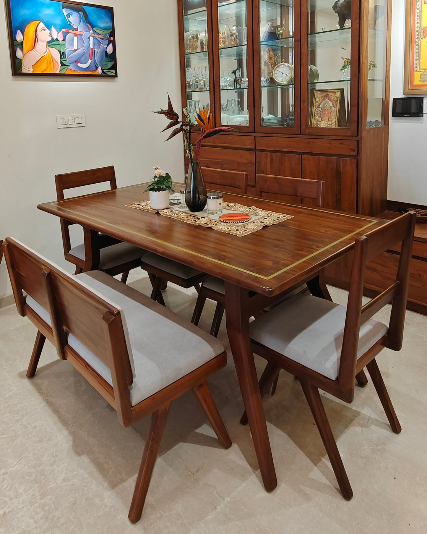 Bespoke The Arty compact Teakwood Dining set