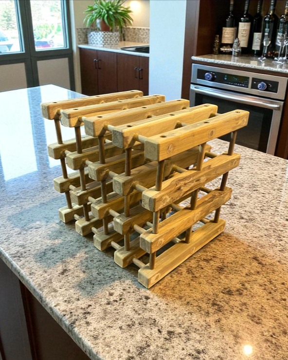 Bespoke Teakwood bottle holder