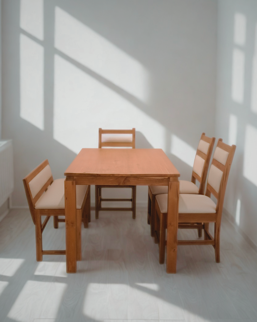 Contemporary dining chair and bench