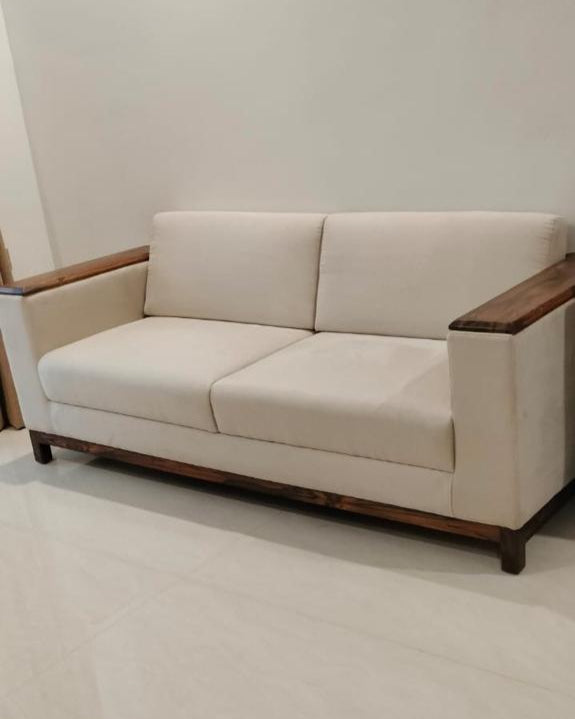 Bespoke stylish Teak clad Sofa