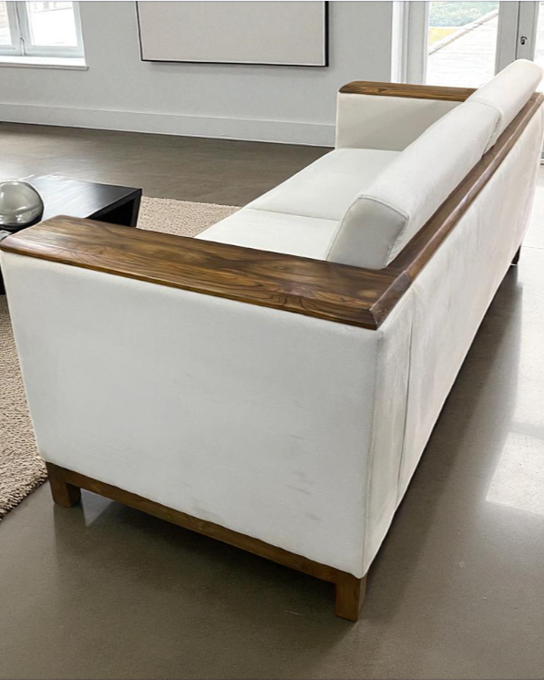 Bespoke stylish Teak clad Sofa