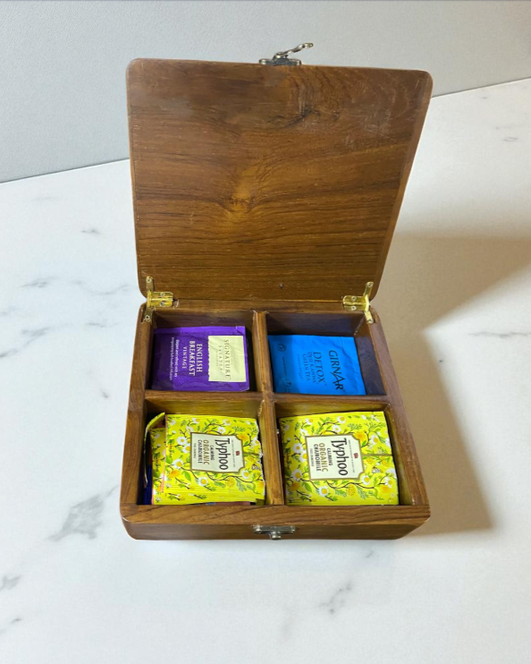 The Bespoke Teakwood Tea Bag Holder