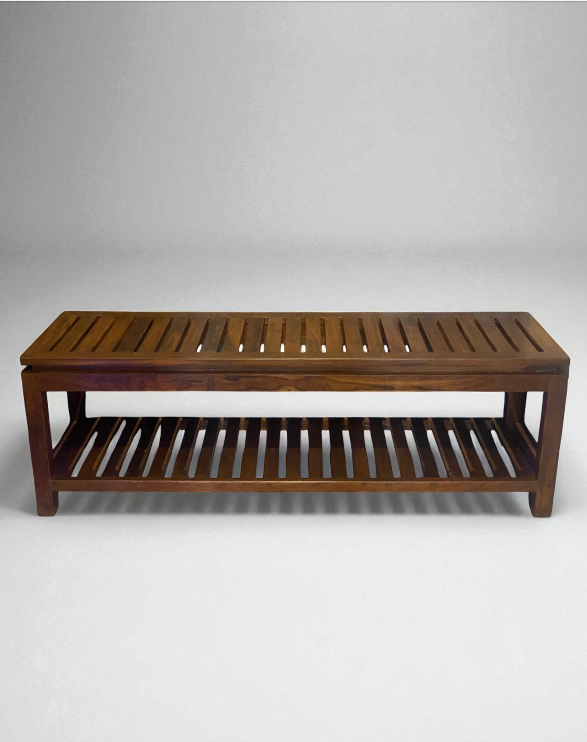 Bespoke Teakwood Waterfall bench / Sauna bench