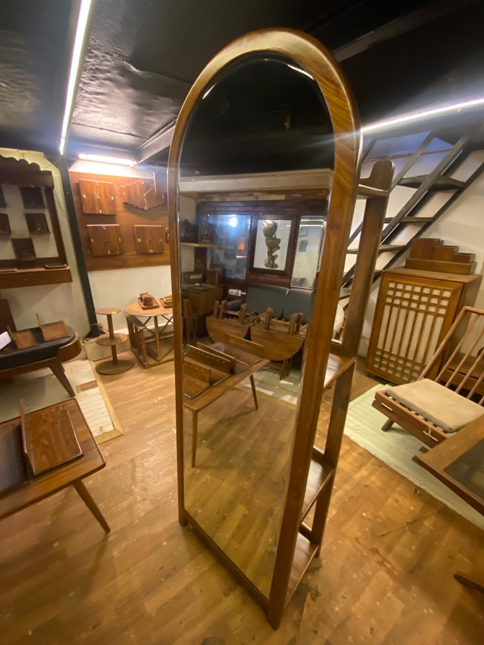 The Bespoke Mirror with a Teakwood Dresser Storage