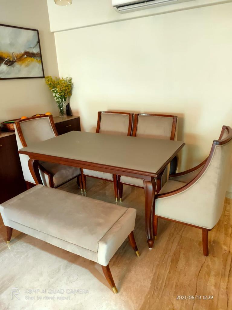 Bespoke Teakwood Classical dining set with contemporary sitting