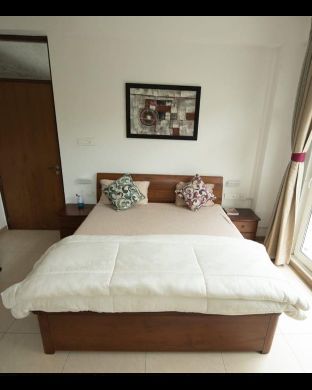 Bespoke Teakwood King size bed - Pillared with storage and 2 side tables