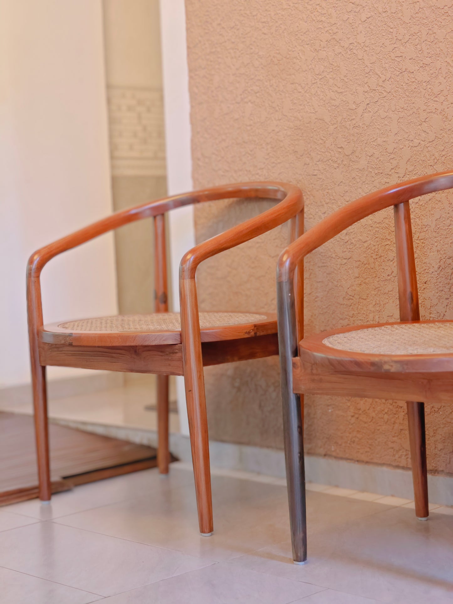 Bespoke Teakwood Rattan chair