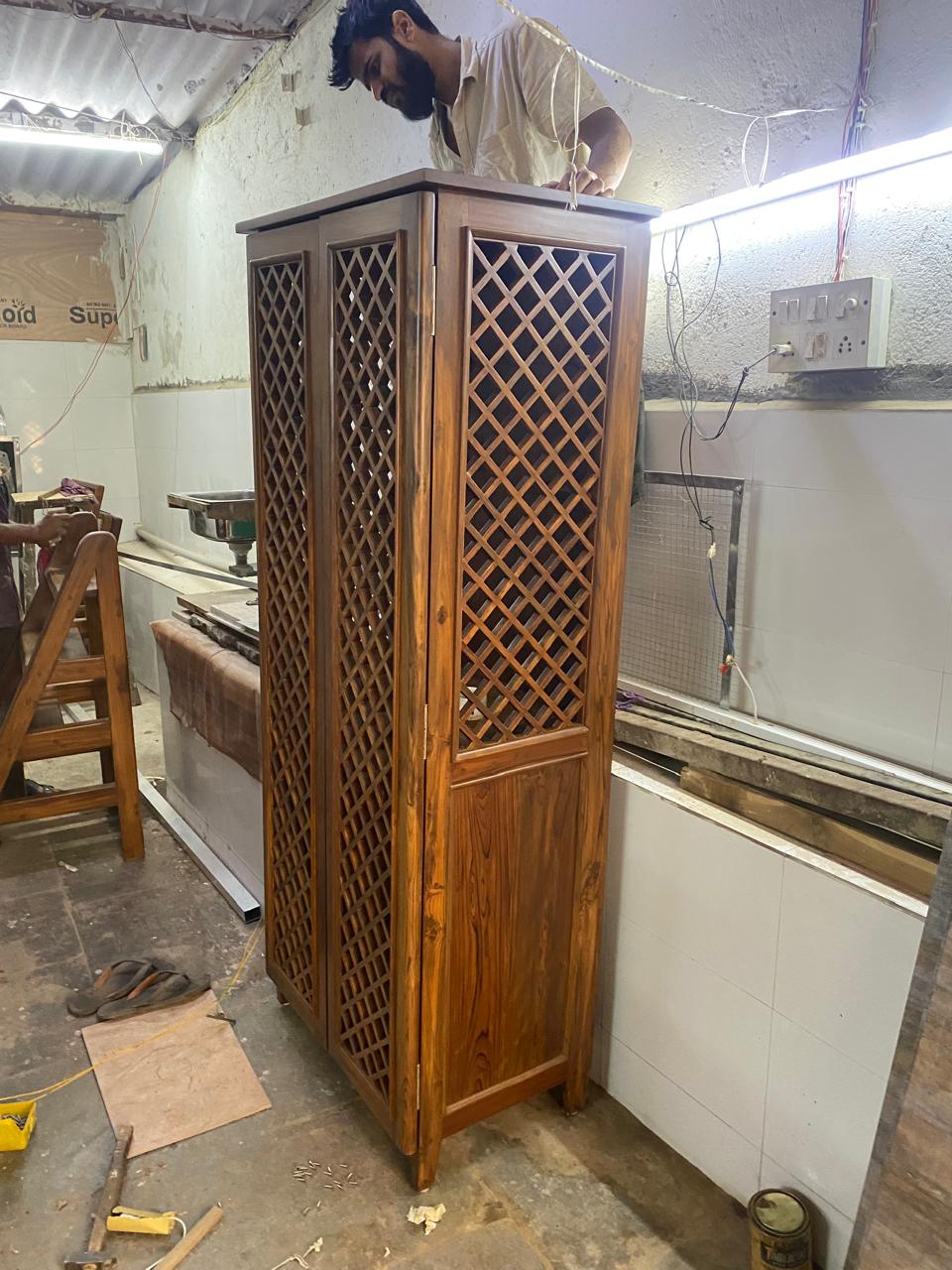 Bespoke Teakwood tall temple