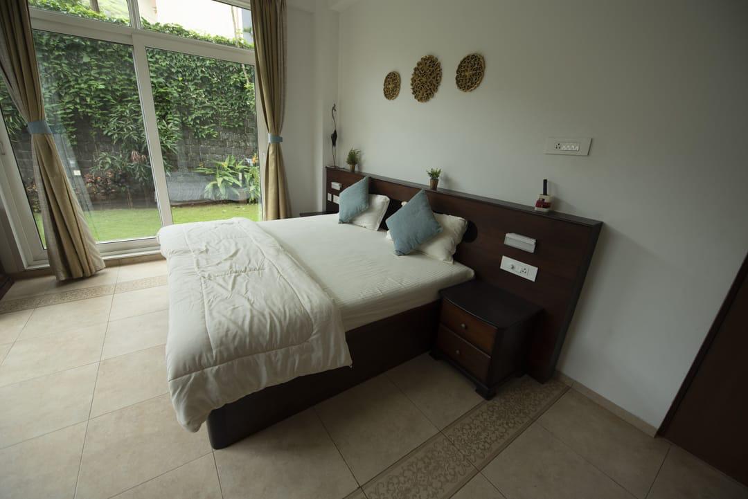 Bespoke Teakwood Grand King size bed -with storage, lights and 2 side tables