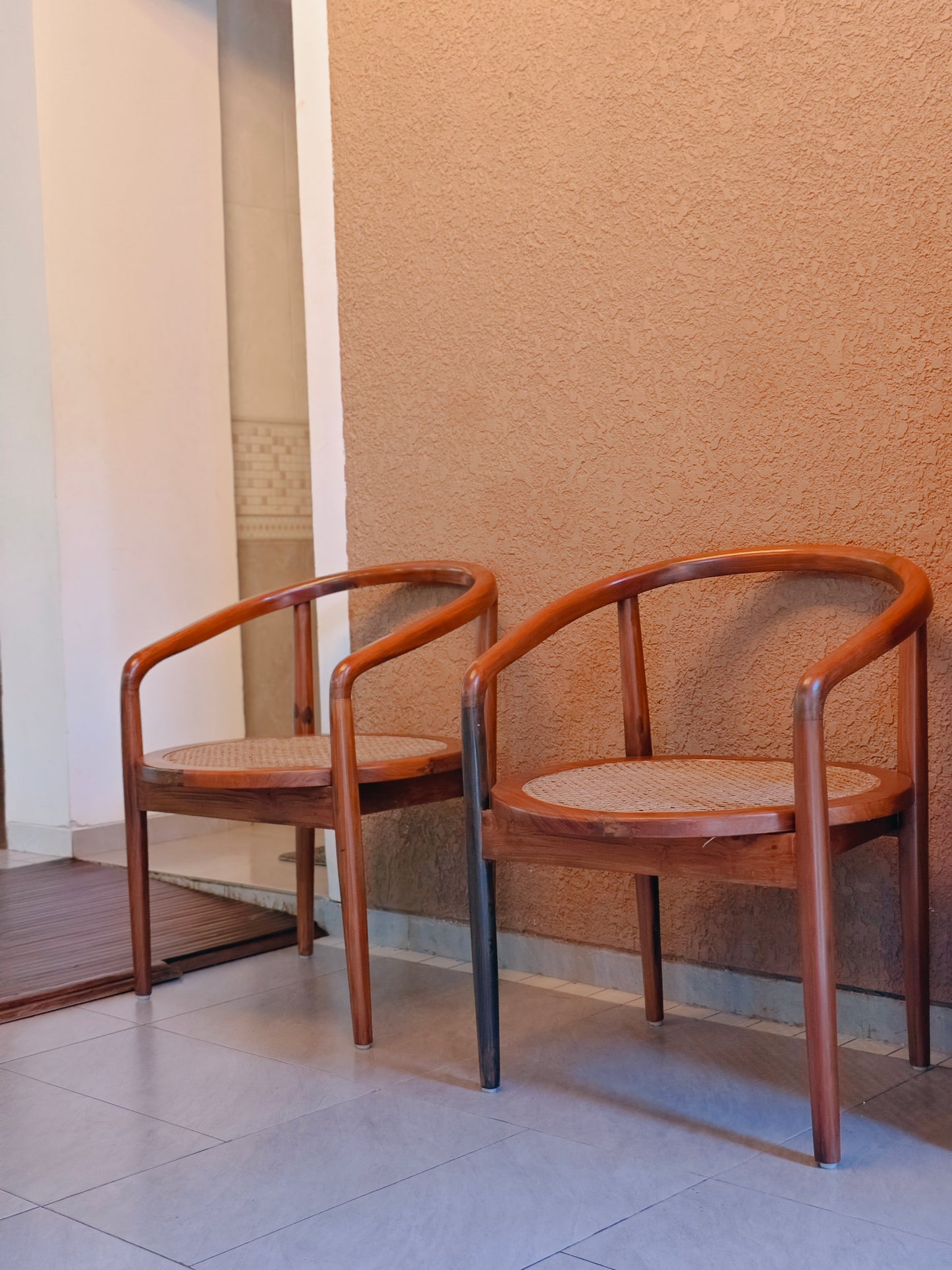 Bespoke Teakwood Rattan chair