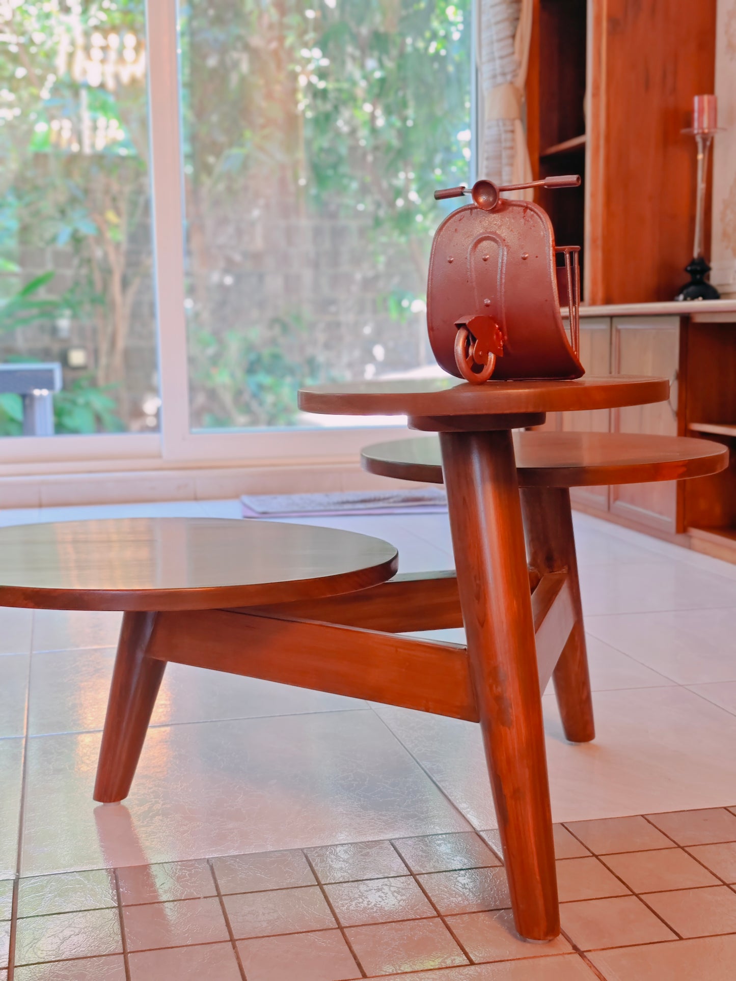 Bespoke Set of 3 Teakwood Table Unit