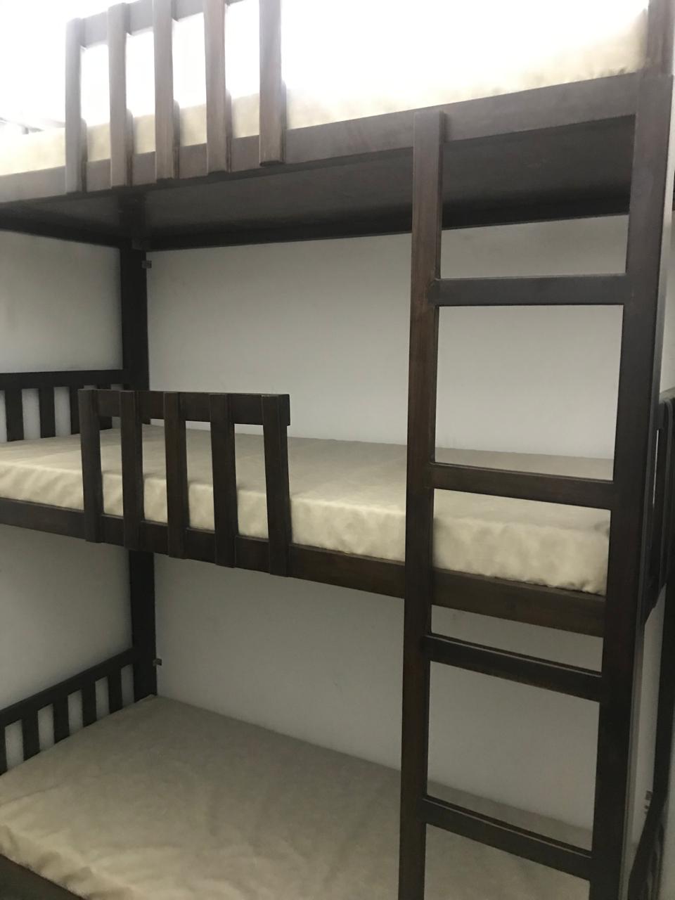Bespoke Teakwood 3 Level Bunk Bed