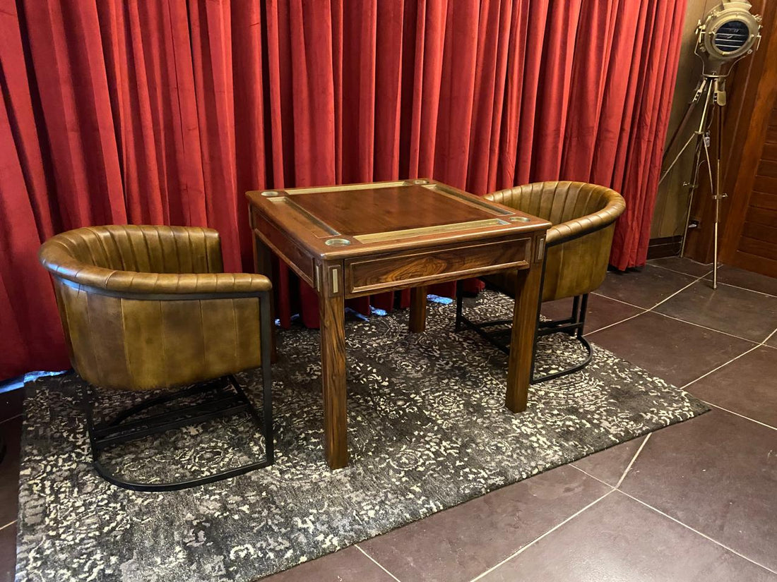 Bespoke Teakwood Chess/Event Table: A Masterpiece for Game Enthusiasts
