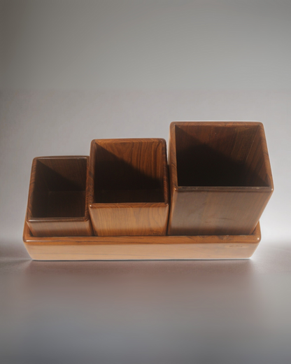 Trayah Patra - Teakwood Containers