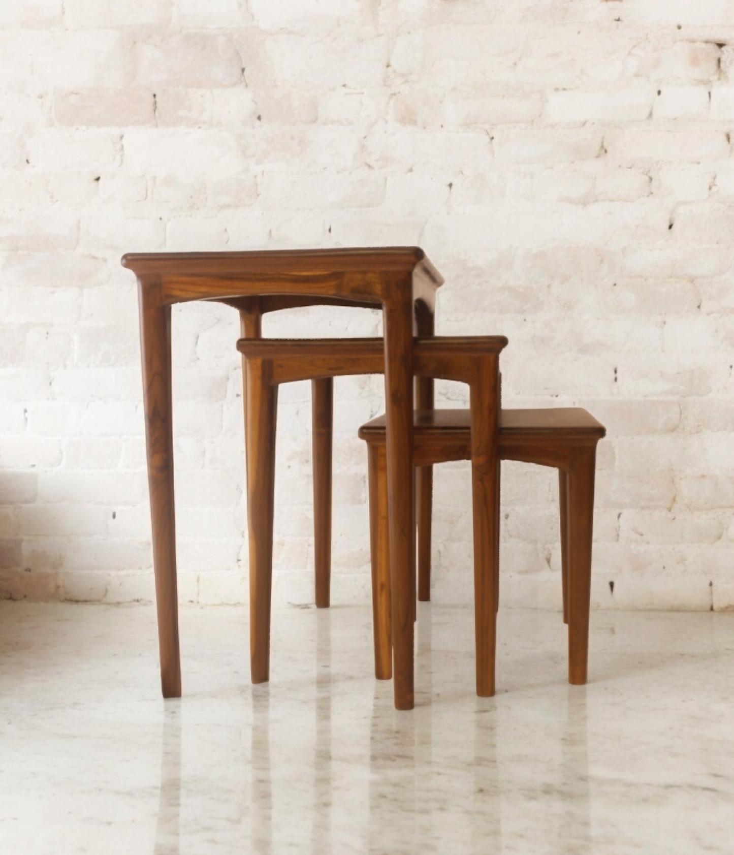 Nesting Tables, Set of 3: Teakwood