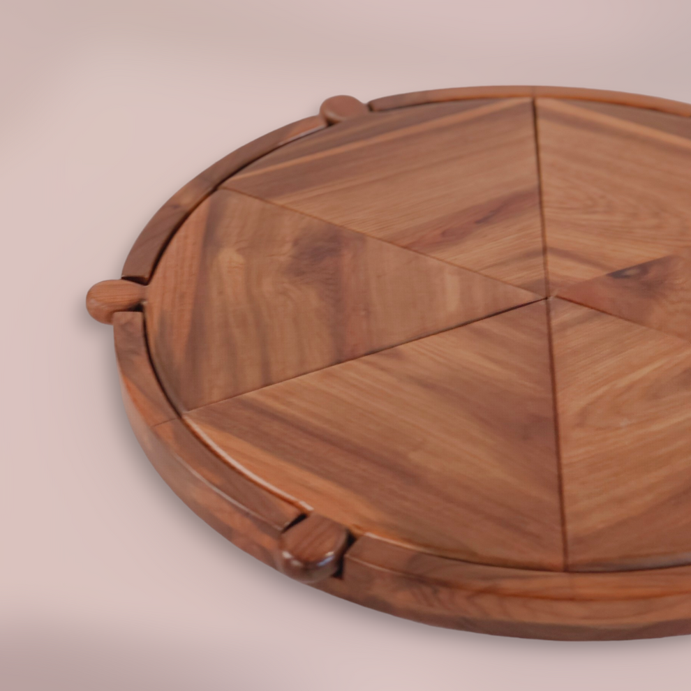 Teakwood Pizza Platter Handmade by Rusteak – Rusteak