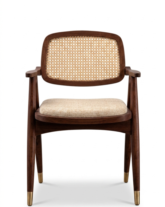 Bespoke Rattan-Back Dining Chair