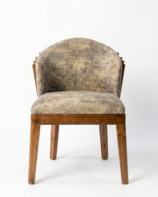 Ausira Spiked Chair: Teakwood