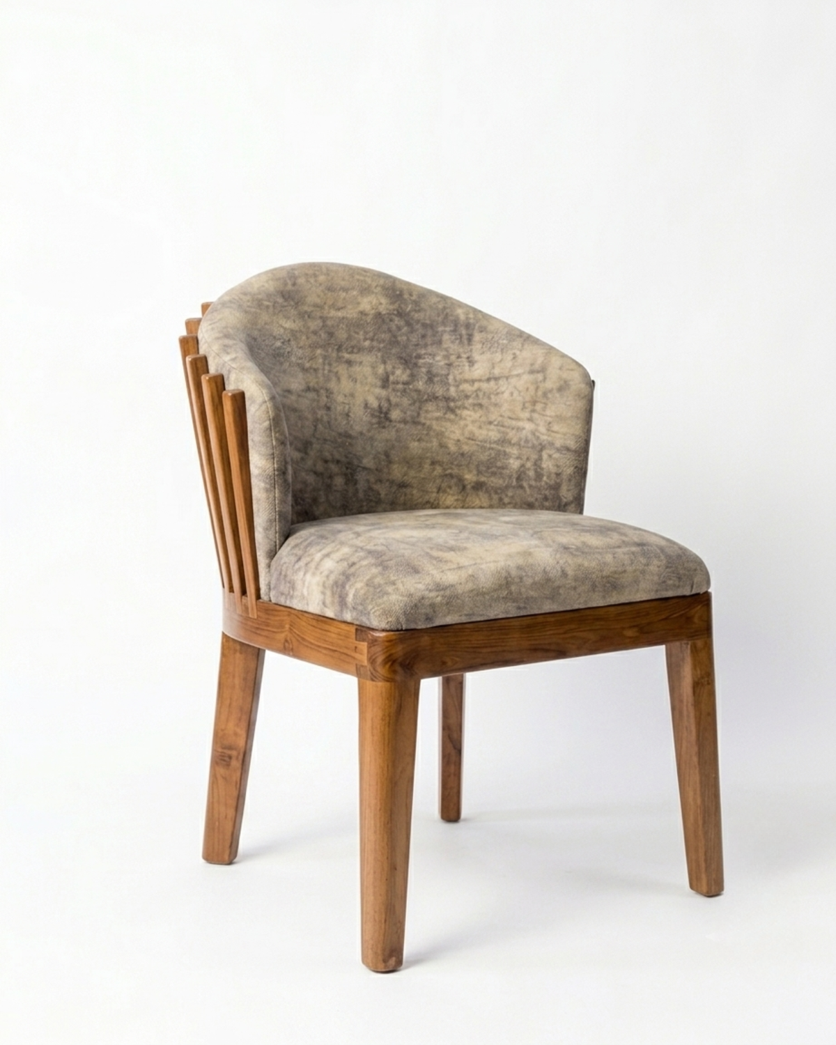 Ausira Spiked Chair: Teakwood
