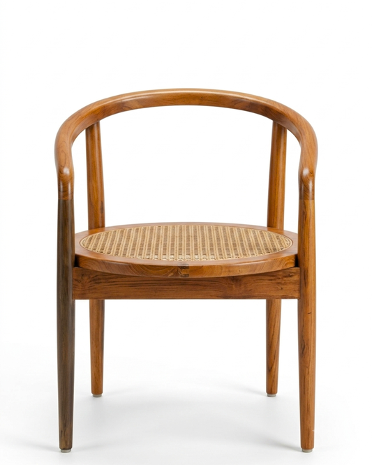 Bespoke Teakwood Rattan chair