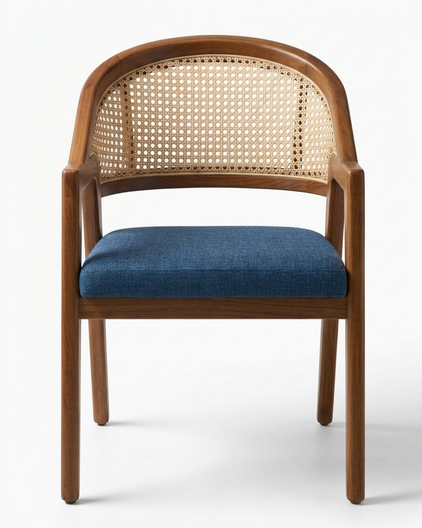 Contemporary Rattan-Back Dining Chair