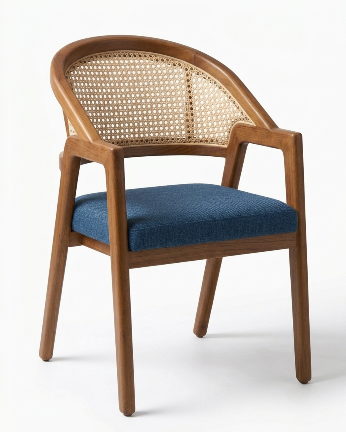 Contemporary Rattan-Back Dining Chair