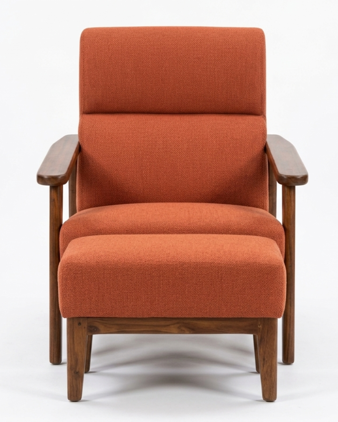 Lounge Chair with Pouffe