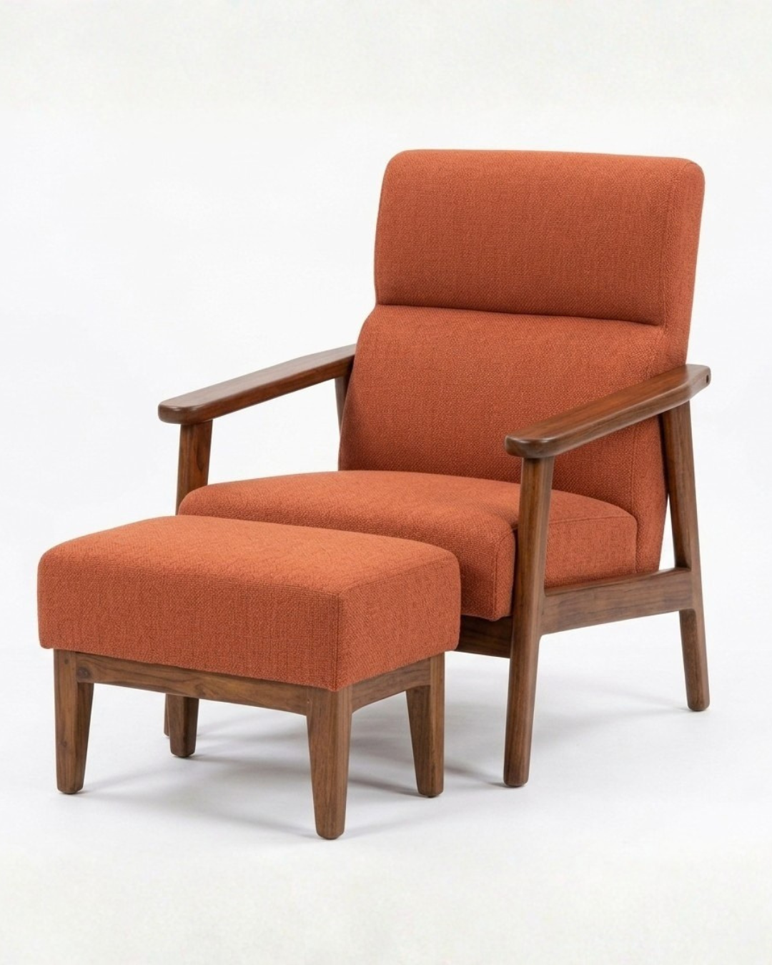 Lounge Chair with Pouffe