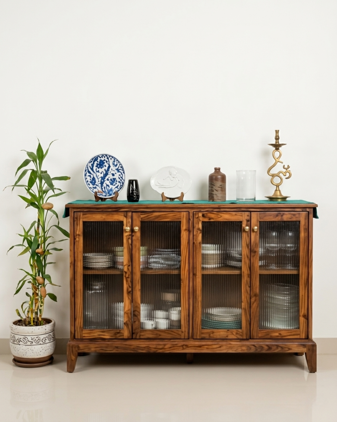 Bespoke Teakwood Crockery Cabinet