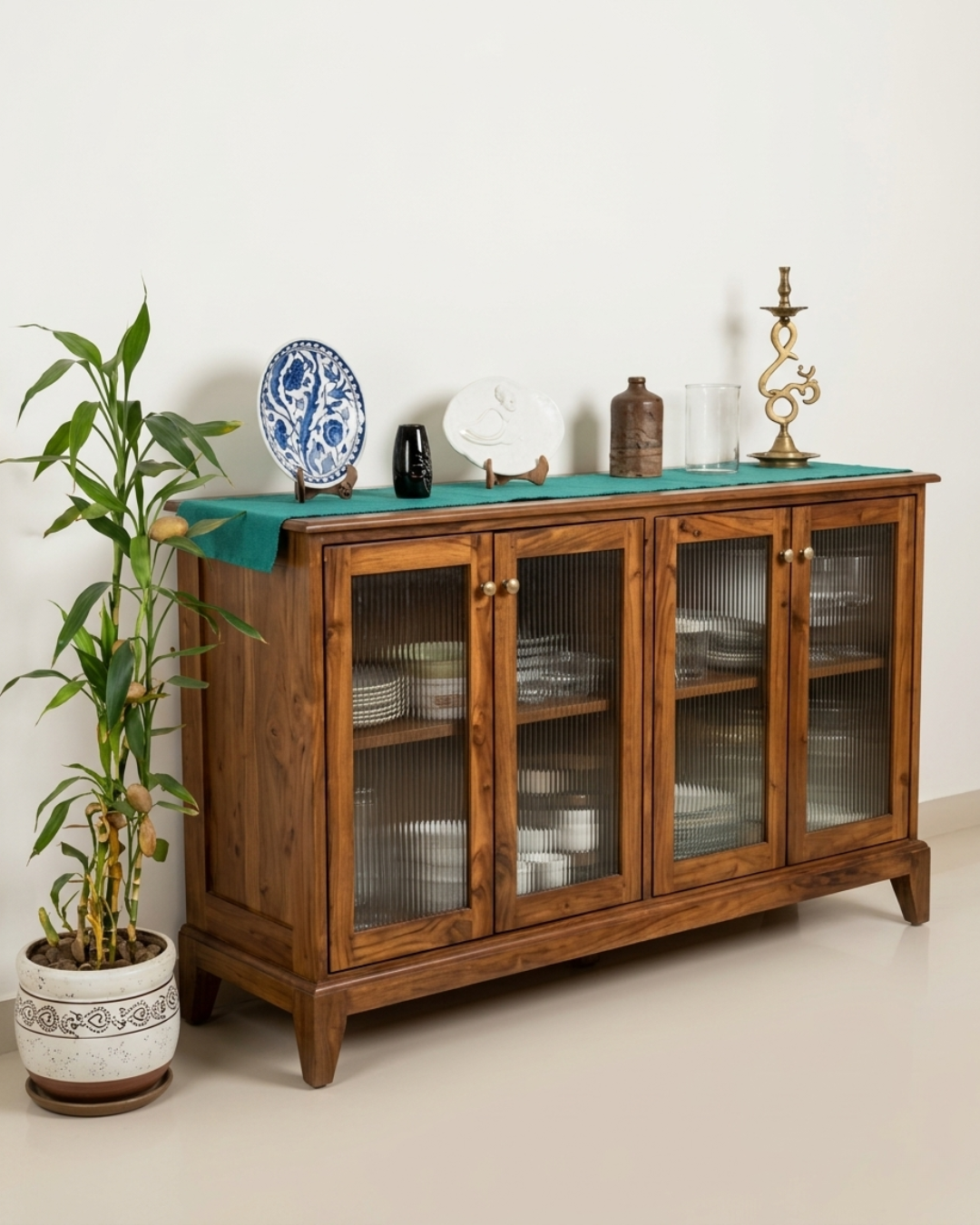 Bespoke Teakwood Crockery Cabinet