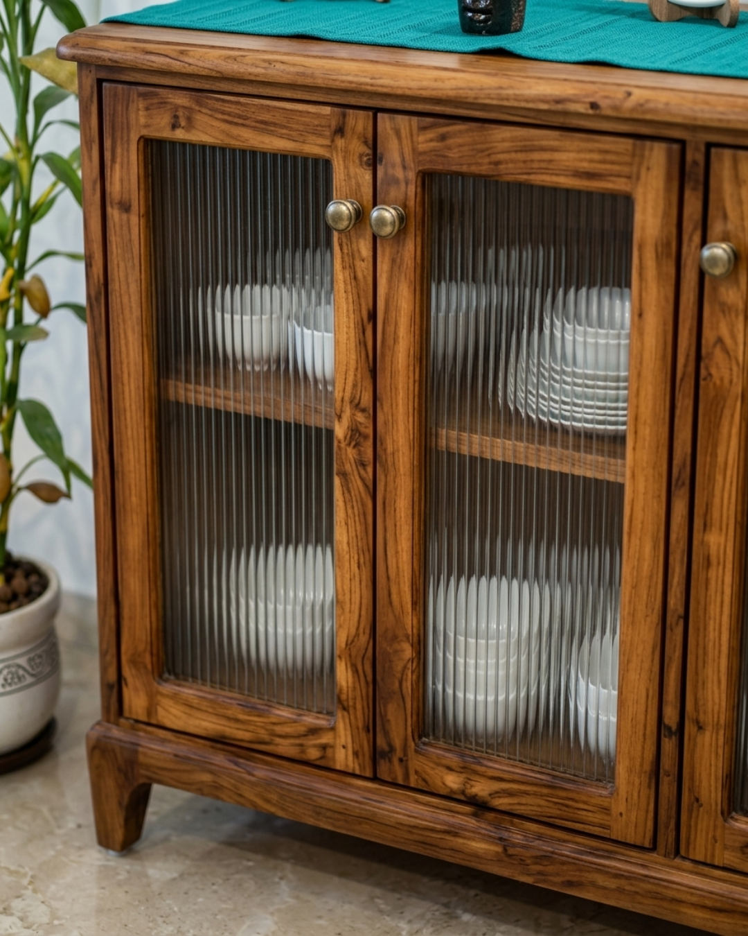 Bespoke Teakwood Crockery Cabinet
