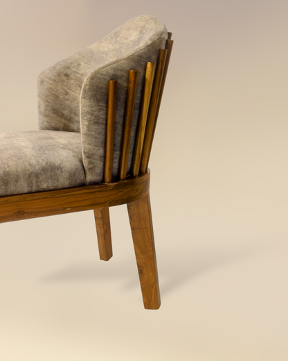 Ausira Spiked Chair: Teakwood