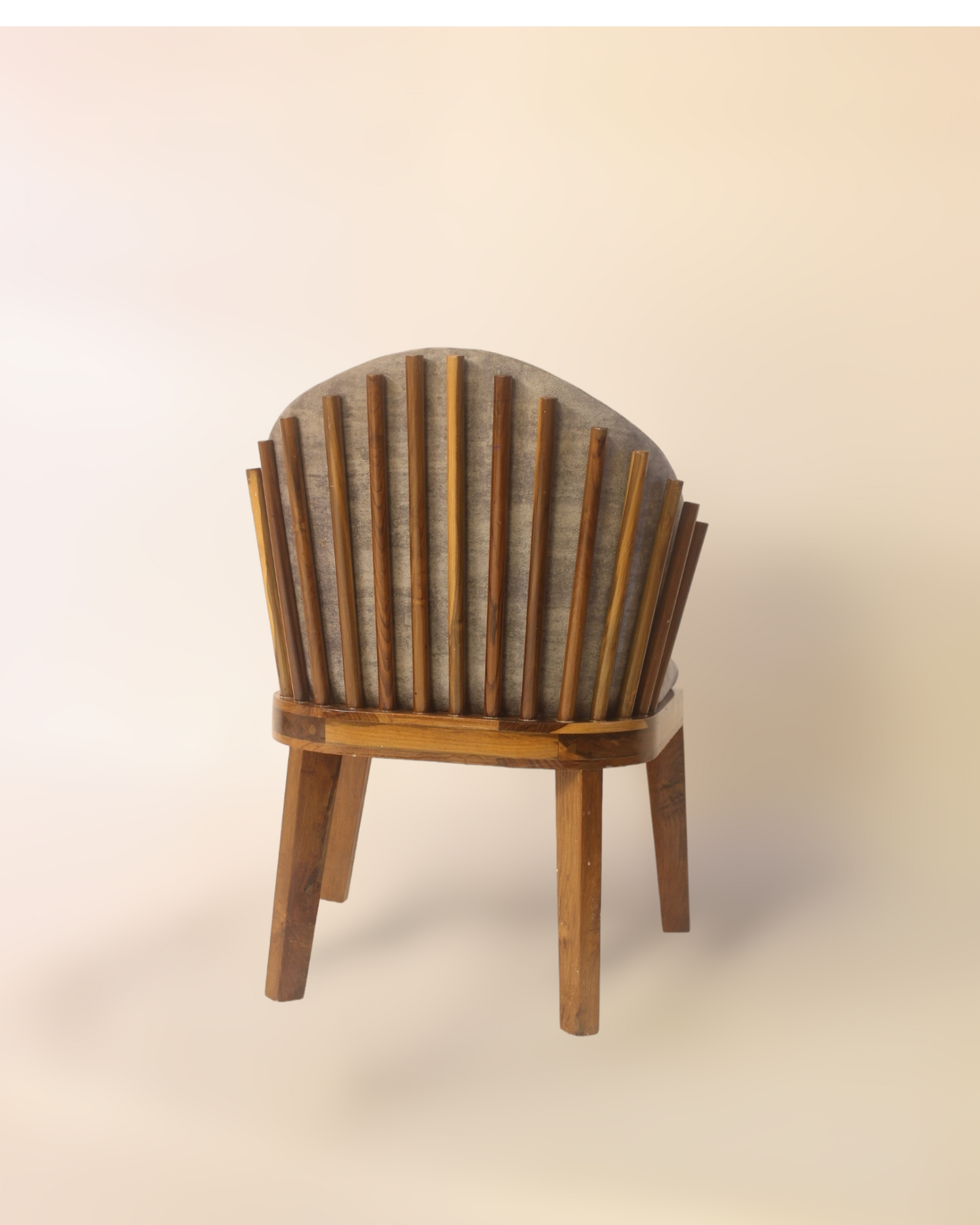 Ausira Spiked Chair: Teakwood