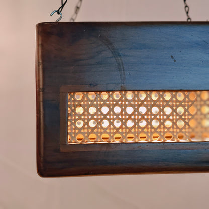 Vikriya - Square Retro Ceiling Lamp (Teakwood)