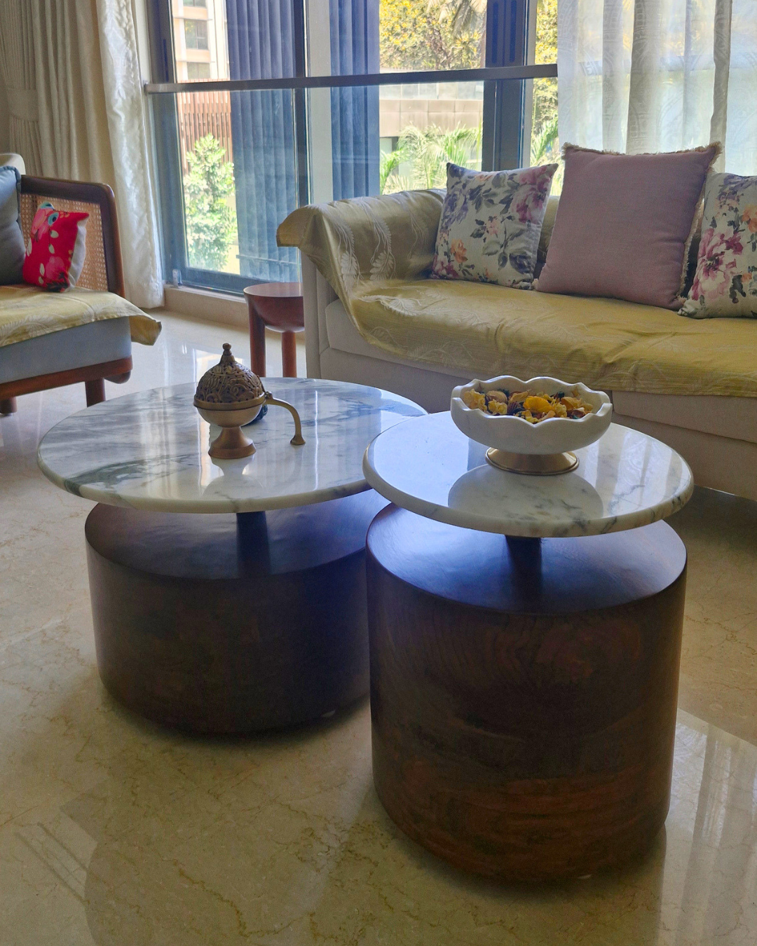 Bespoke Marble Centre Table Set