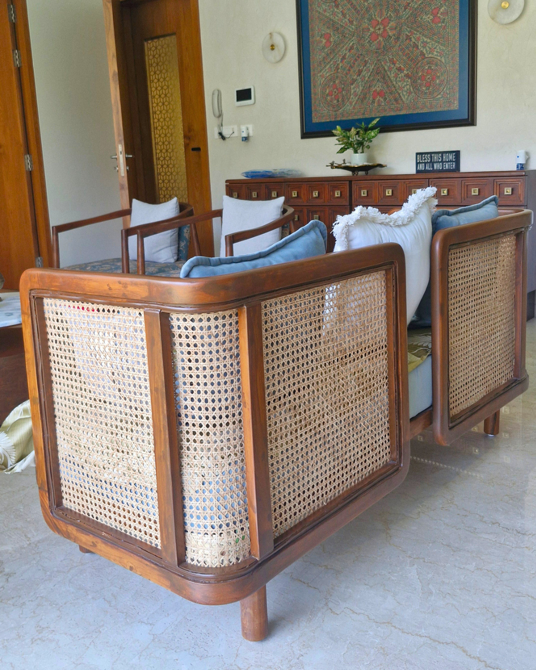 Two Seater Rattan Sofa