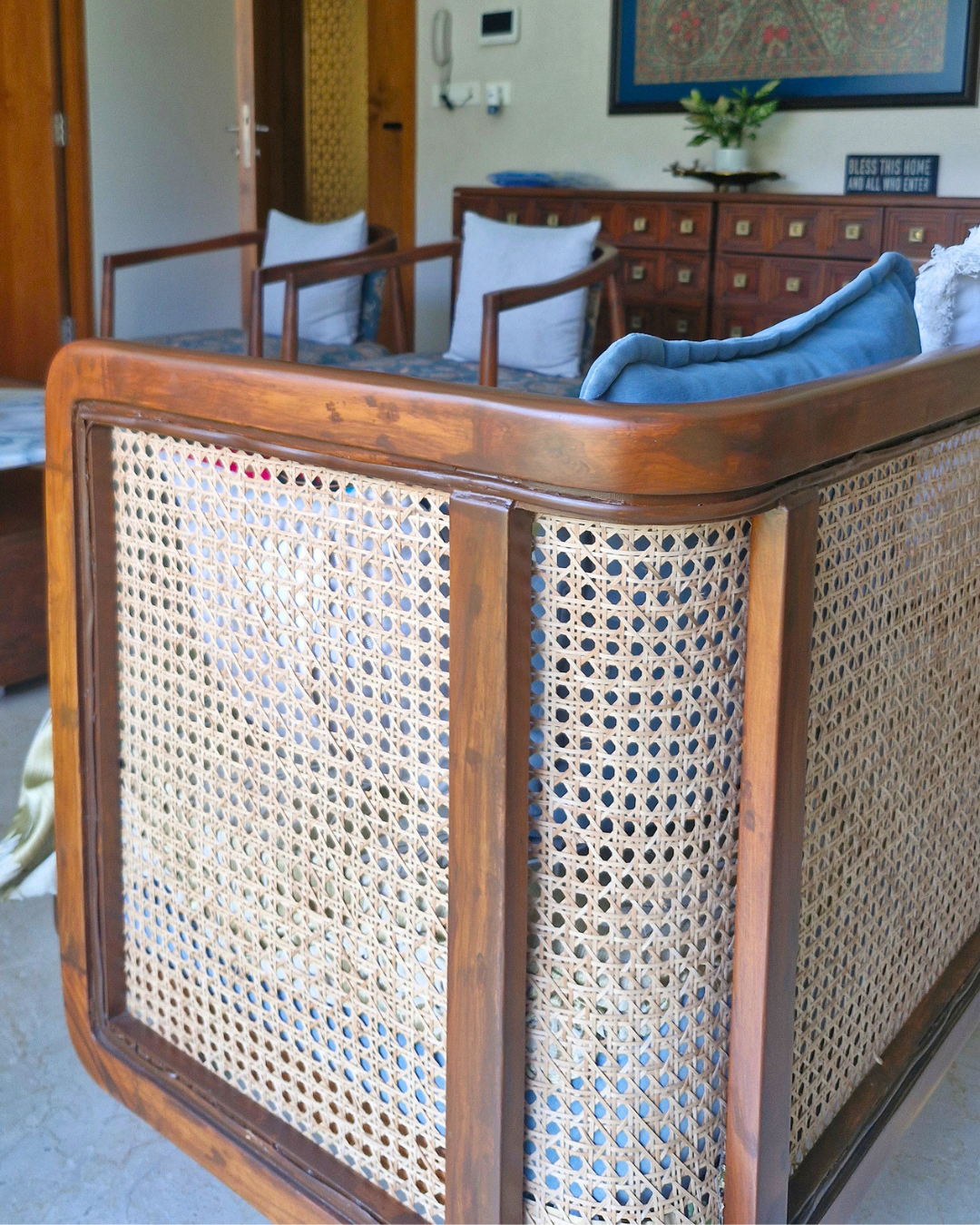 Two Seater Rattan Sofa
