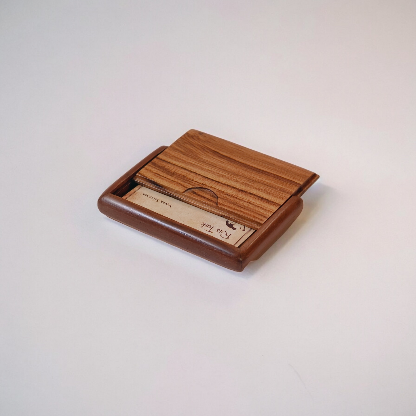 Visiting Card Slide Case Teakwood - Alaya
