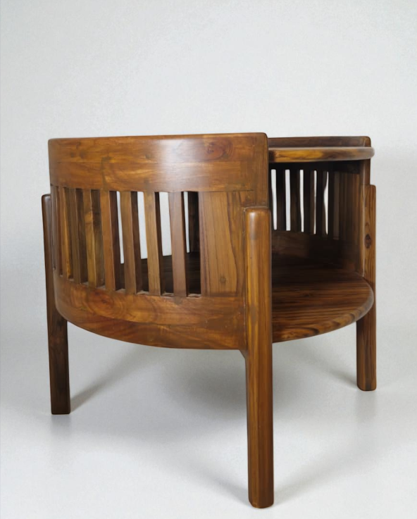 wooden circular center table