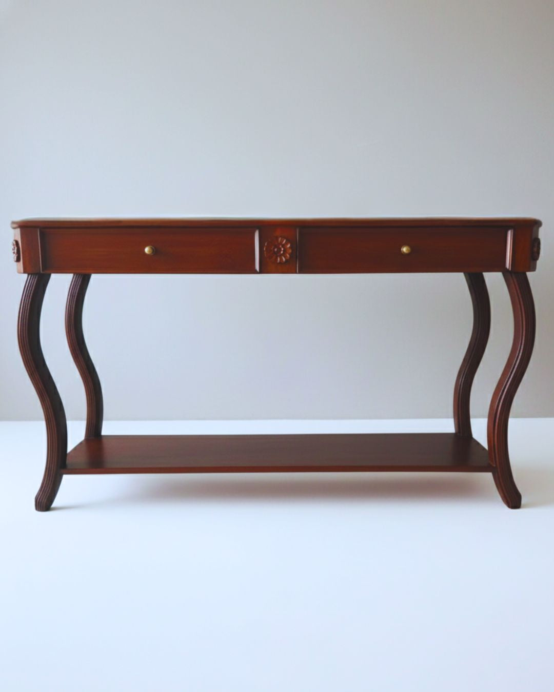 Victorian Elegance– Bespoke Teakwood Console