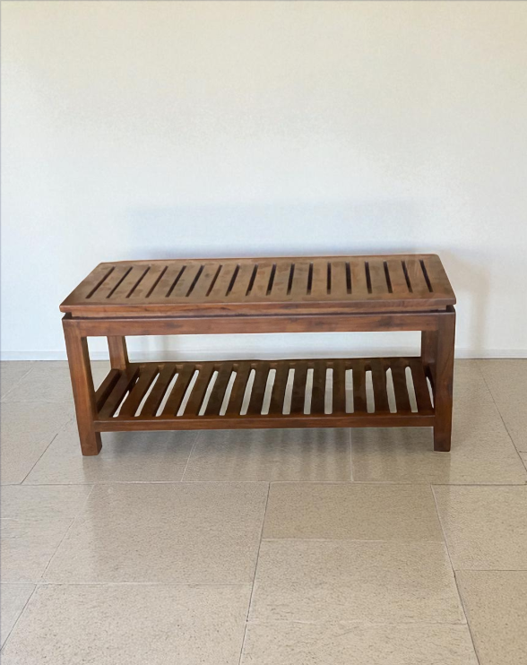 Bespoke Teakwood Waterfall bench / Sauna bench