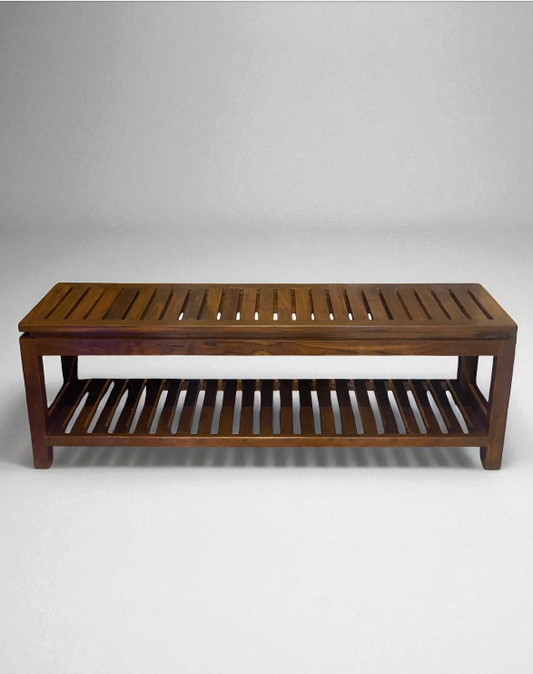 Bespoke Teakwood Waterfall bench / Sauna bench
