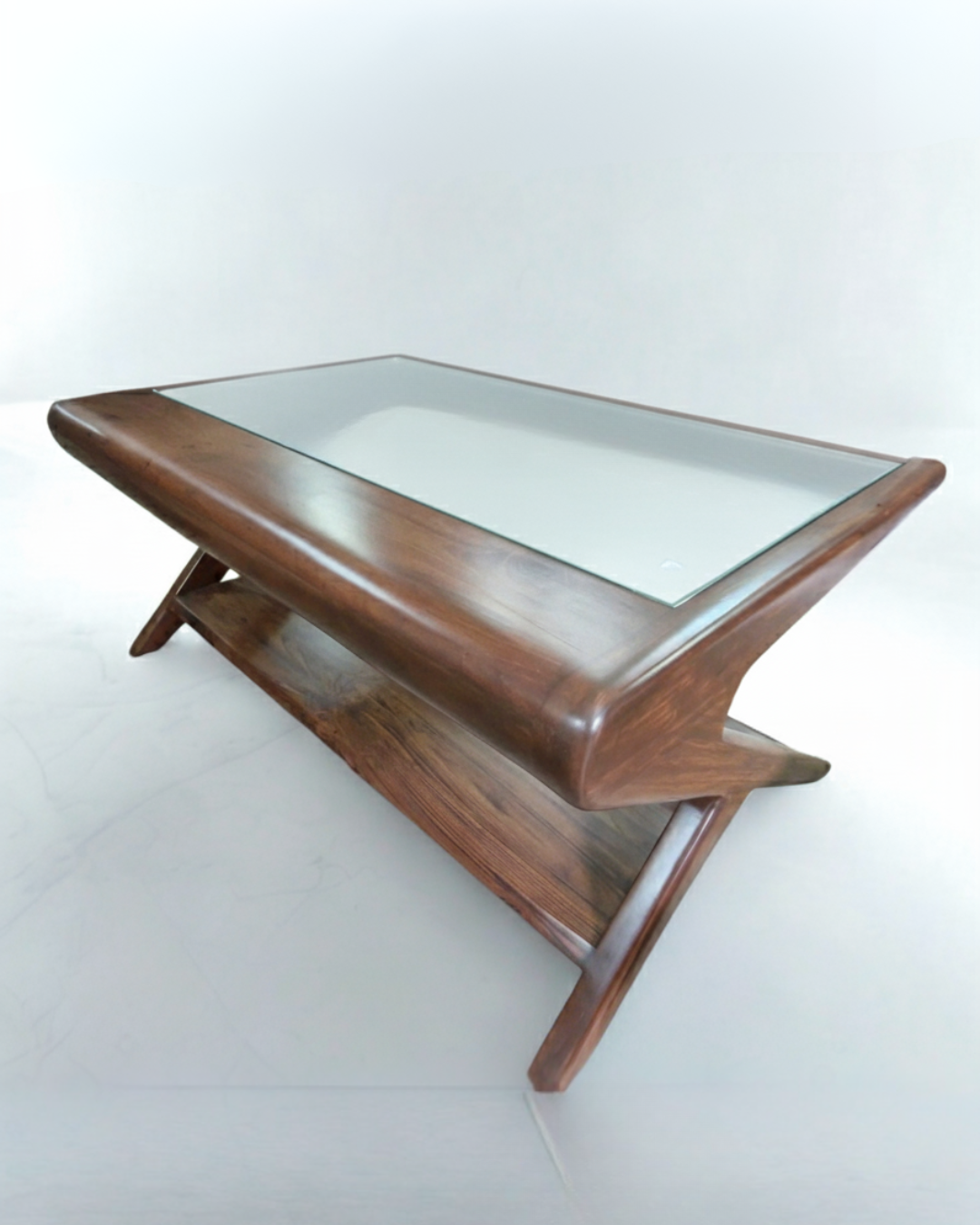 Wooden coffee table made of teakwood.